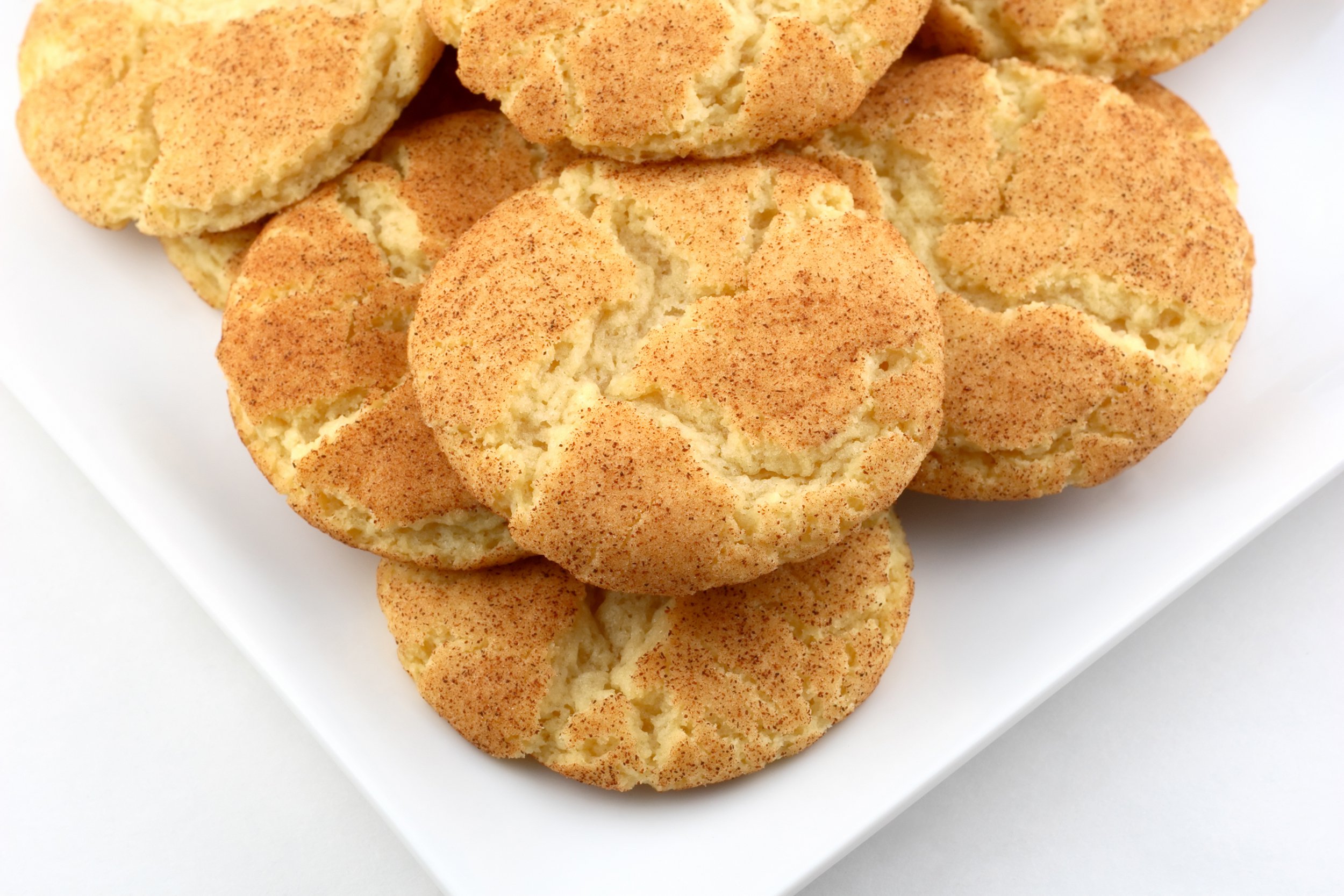 Plate of snickerdoodle cookies