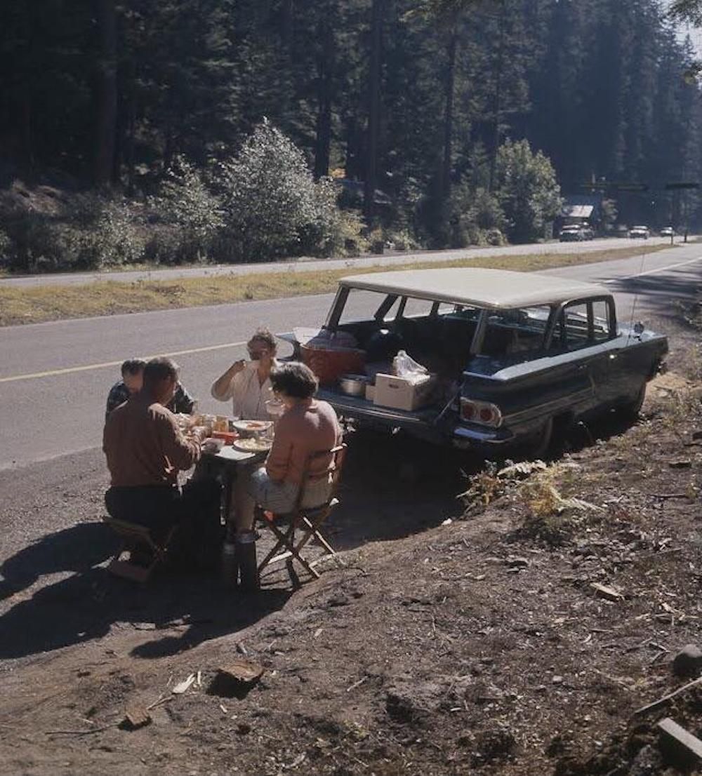 Remember when roadside picnics were the highlight of every road trip? (pic from 1958 family vacation)