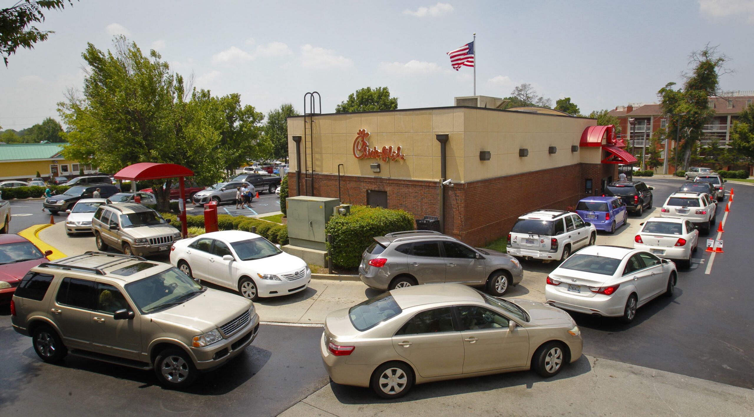 Line at Chick fil a drive thru