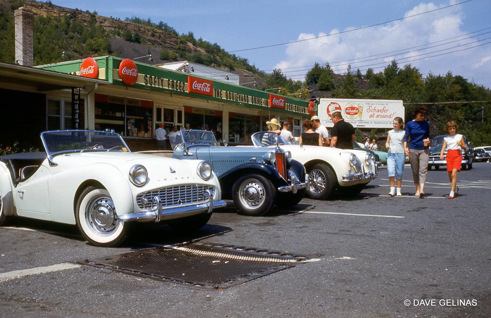 The Boulevard Drive-In and Soda Fountain in Ashland PA (August 21, 1960) Photo courtesy of Dave Gelinas and Kodachrome forever on Facebook