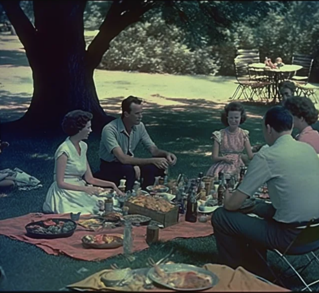 Family picnic 1950s