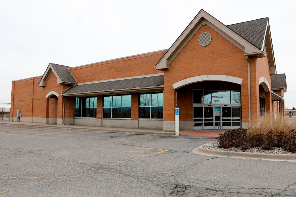 A Walgreens drug store that is permanently closed in Livonia, Michigan on March 26, 2020
