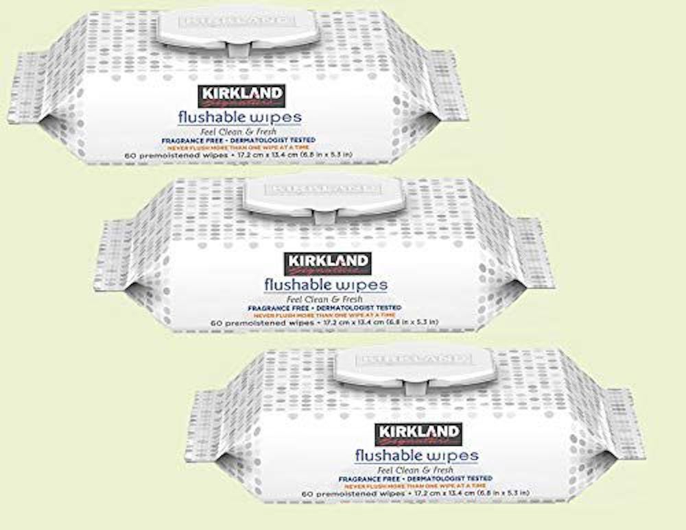 Kirkland flushable wipes