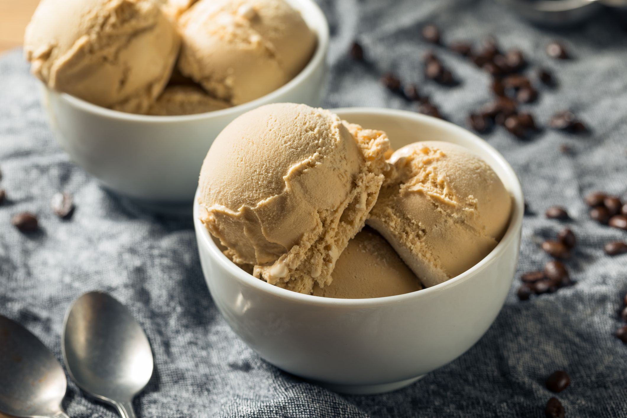 Homemade Coffee Ice Cream Ready to Eat