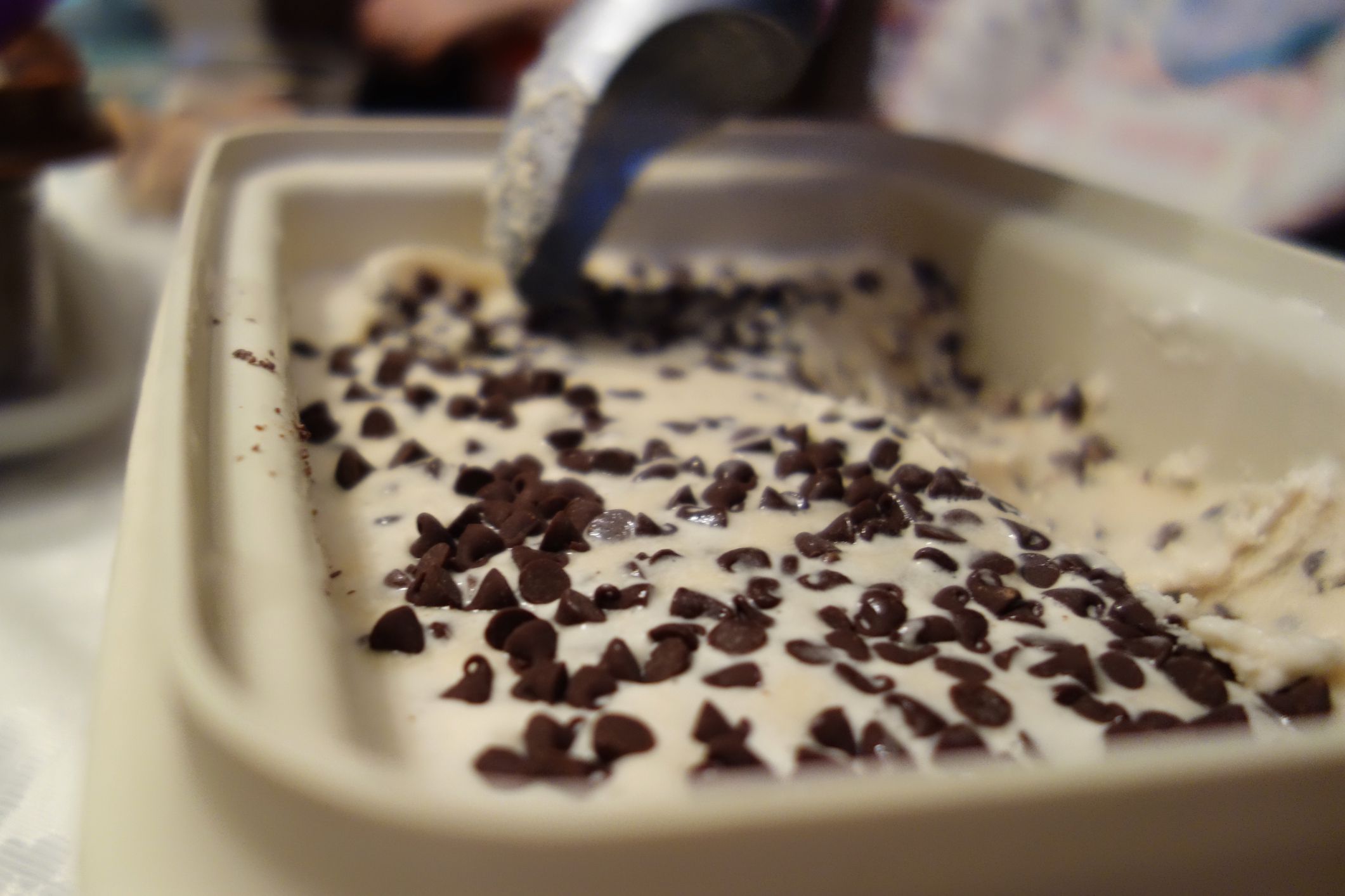 Delicious homemade chocolate chip ice.