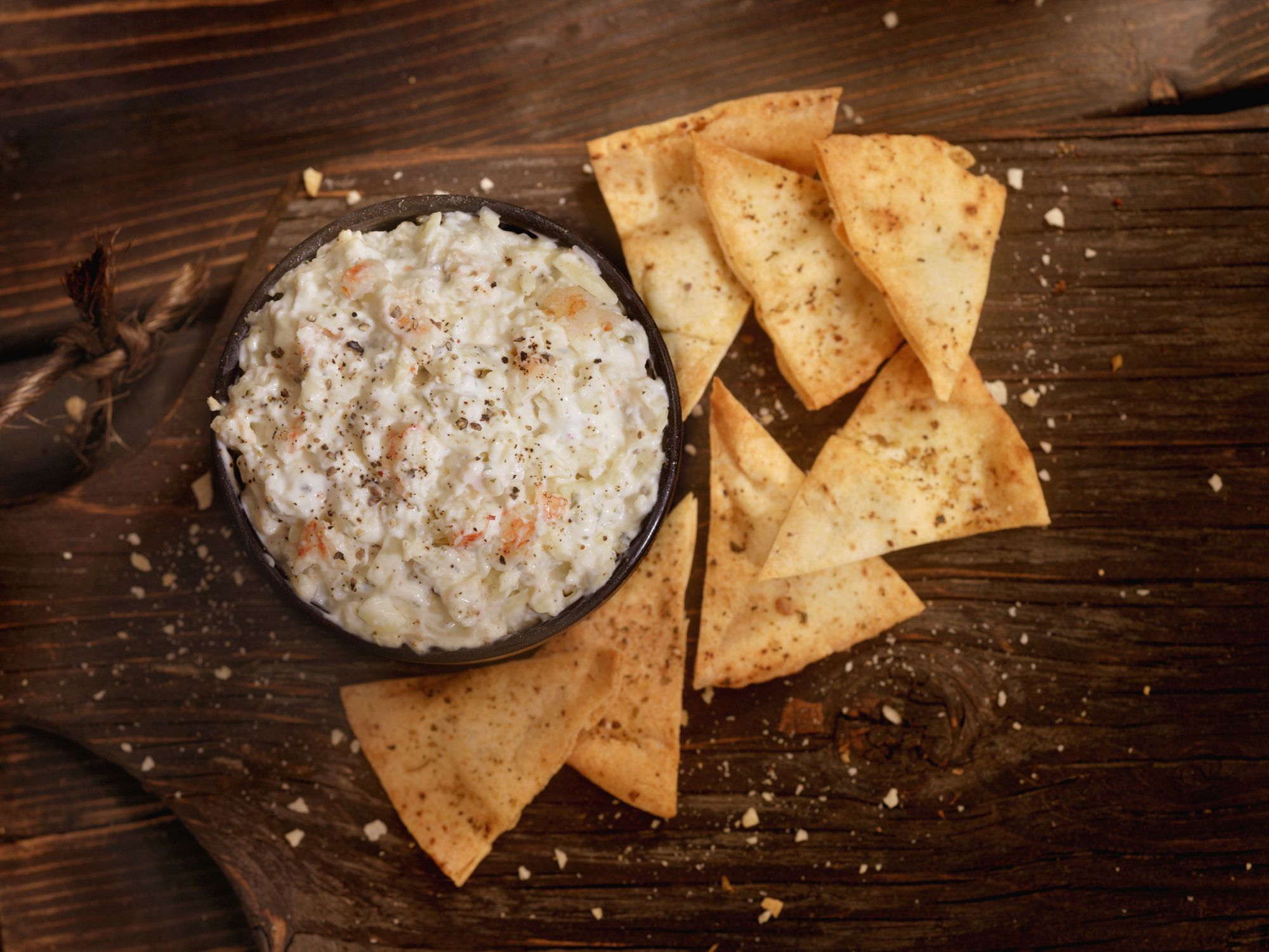 Creamy Crab Dip with Baked Pita Chips -Photographed on Hasselblad H3D2-39mb Camera