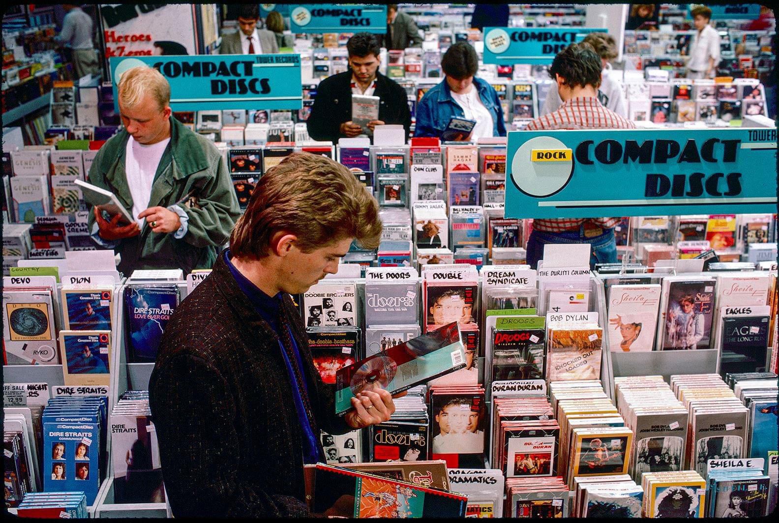 Tower Records (in Greenwich Village, NYC) - September 1987 (on assignment for Newsweek Magazine). Photo courtesy of John Abbott