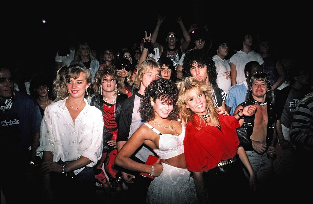 Fans at an AC/DC concert in 1985