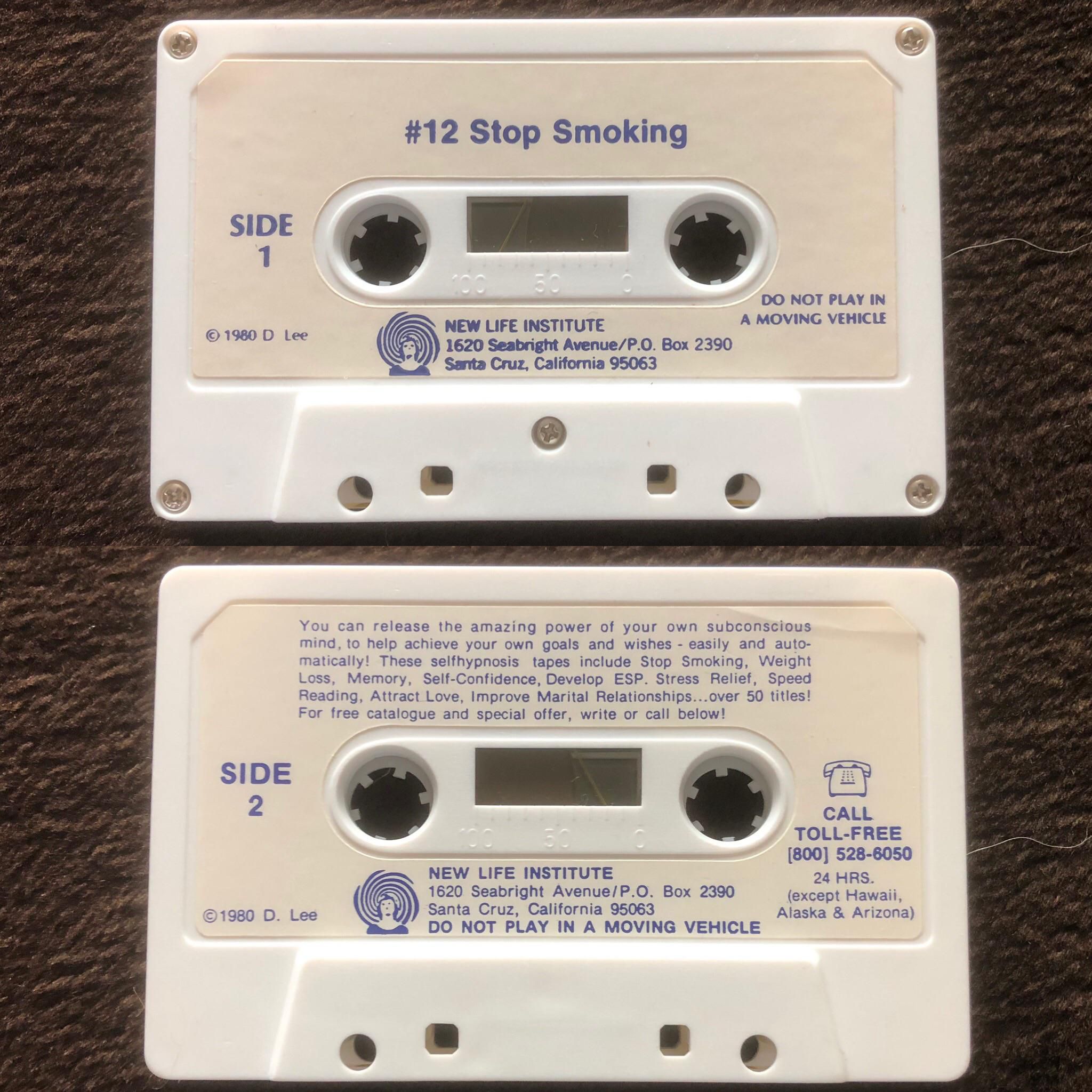 A tape cassette from 1980 to quit smoking