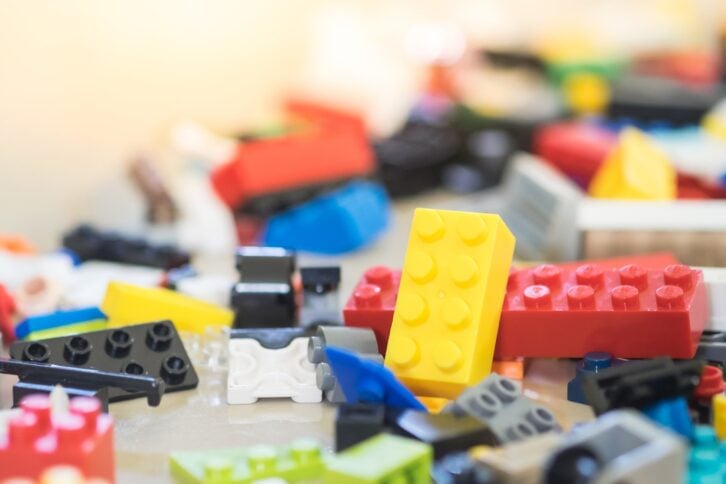 legos on floor