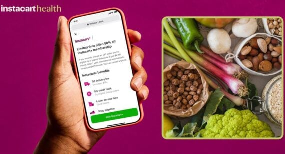 phone showing discounted instacart prices