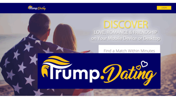 Screen shot of Trump.Dating website