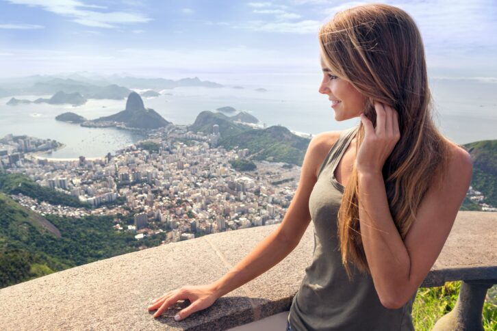 woman overlooking Rio de Janeiro