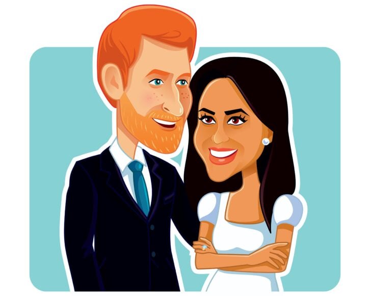 Harry and Meghan cartoon