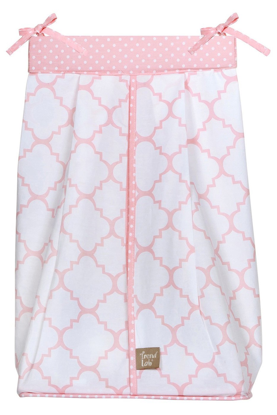 Trend Lab Pink Lattice Diaper Stacker