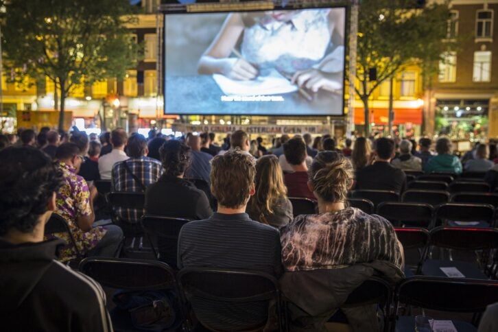 open air screening of a film