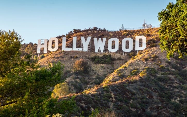 world famous landmark Hollywood sign