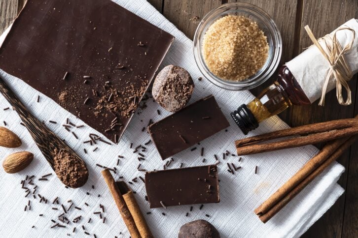 ingredients for making chocolate