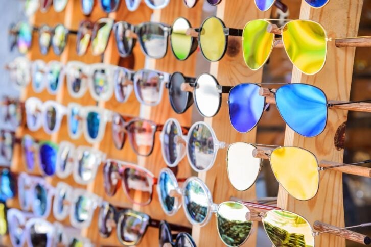 sunglasses at store