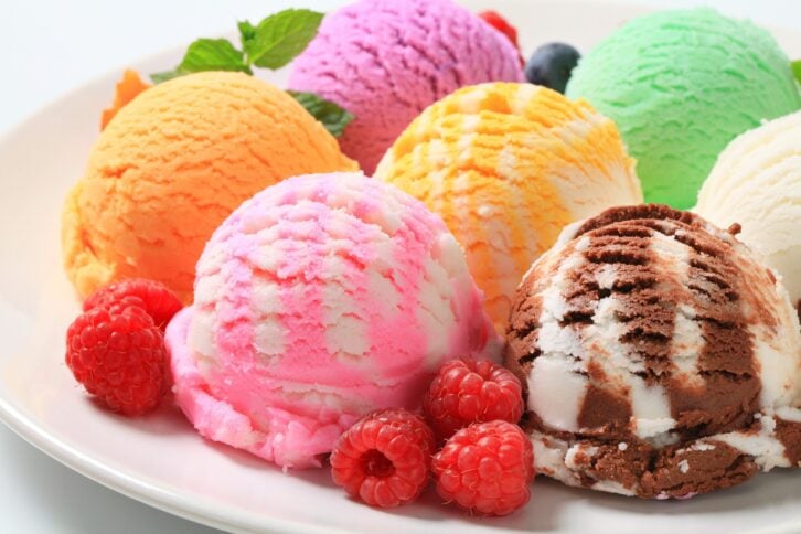 scoops of ice cream