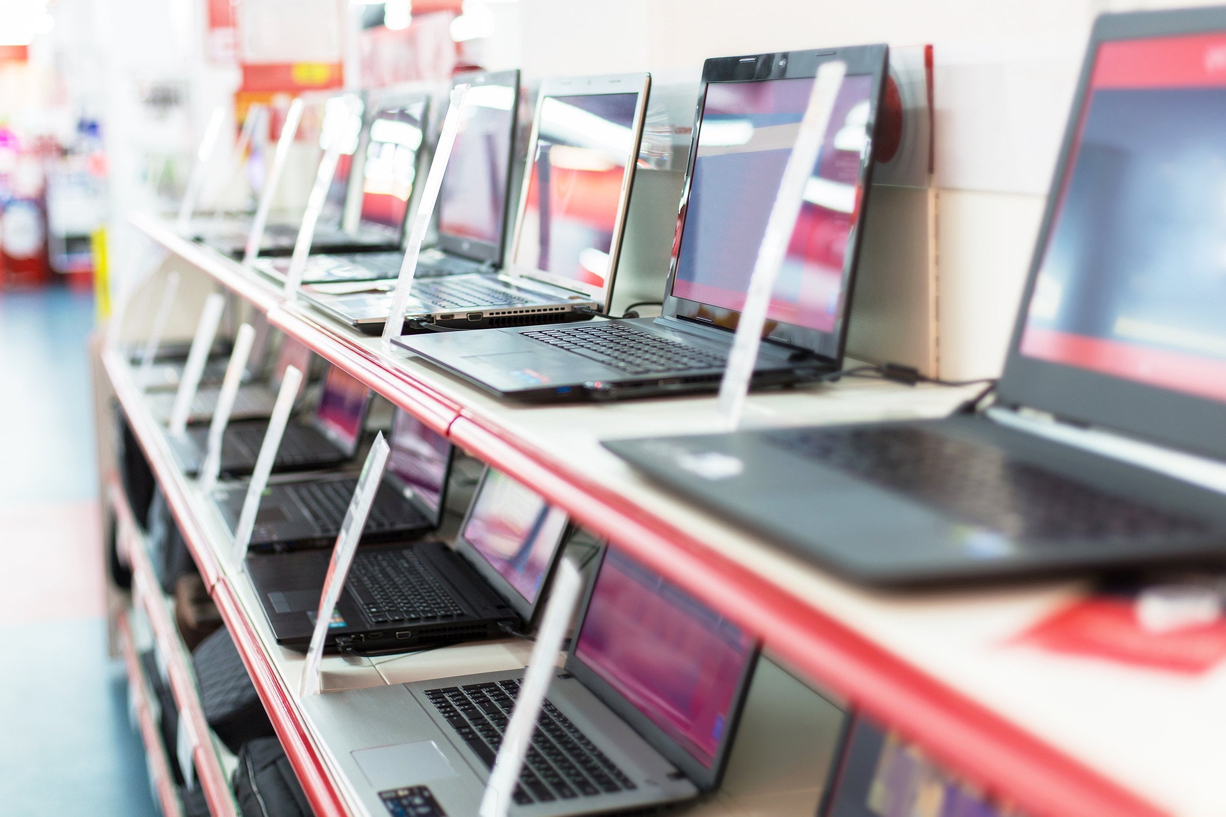 laptops for sale at a store