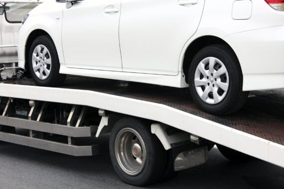 car loaded for transport