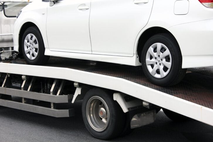 car loaded for transport