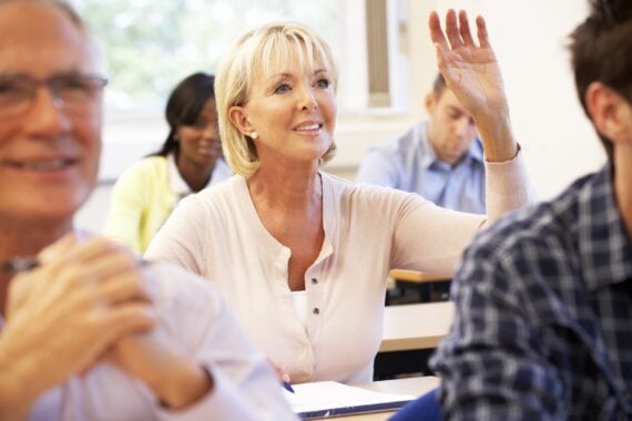 senior in adult class