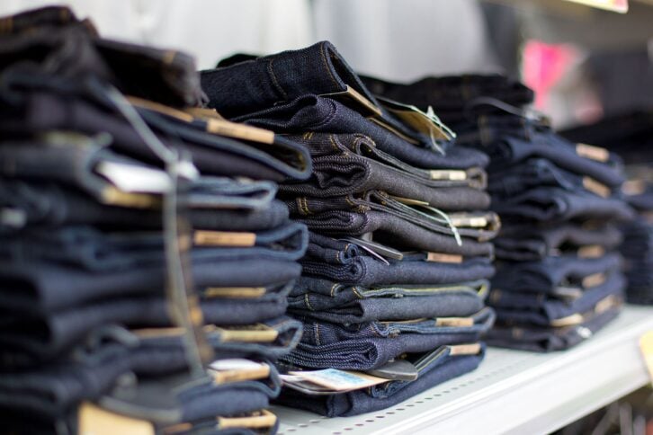 jeans for sale in store
