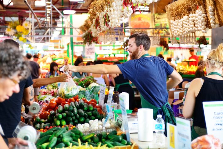 inside farmer's market
