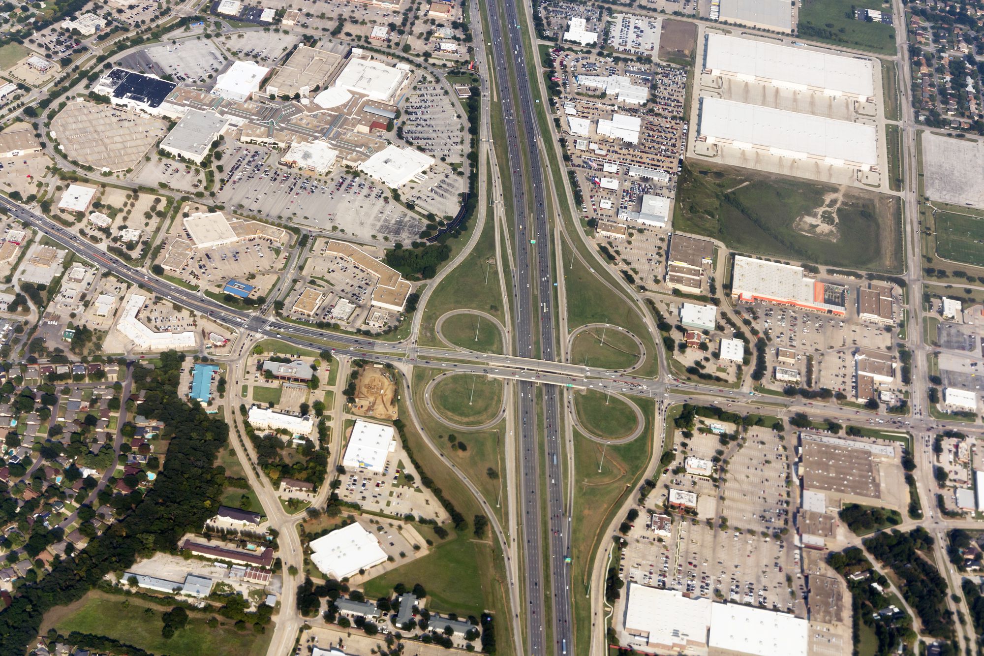 aerial view of arlington, texas