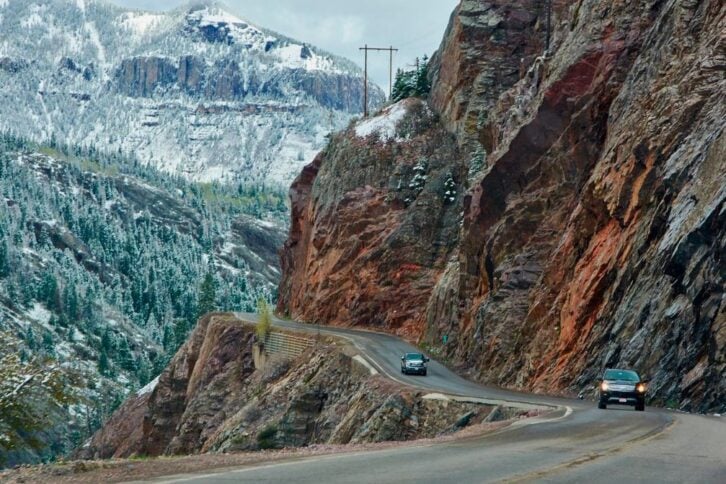 Million Dollar Highway between Ouray and Silverton, Colorado