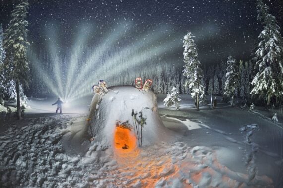 snowy shelter in the storm