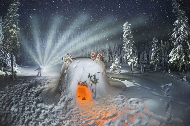 snowy shelter in the storm