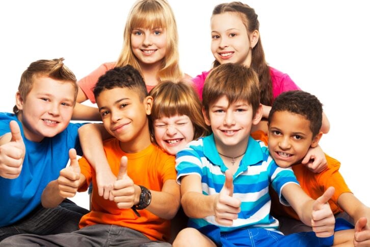 group of boys and girls