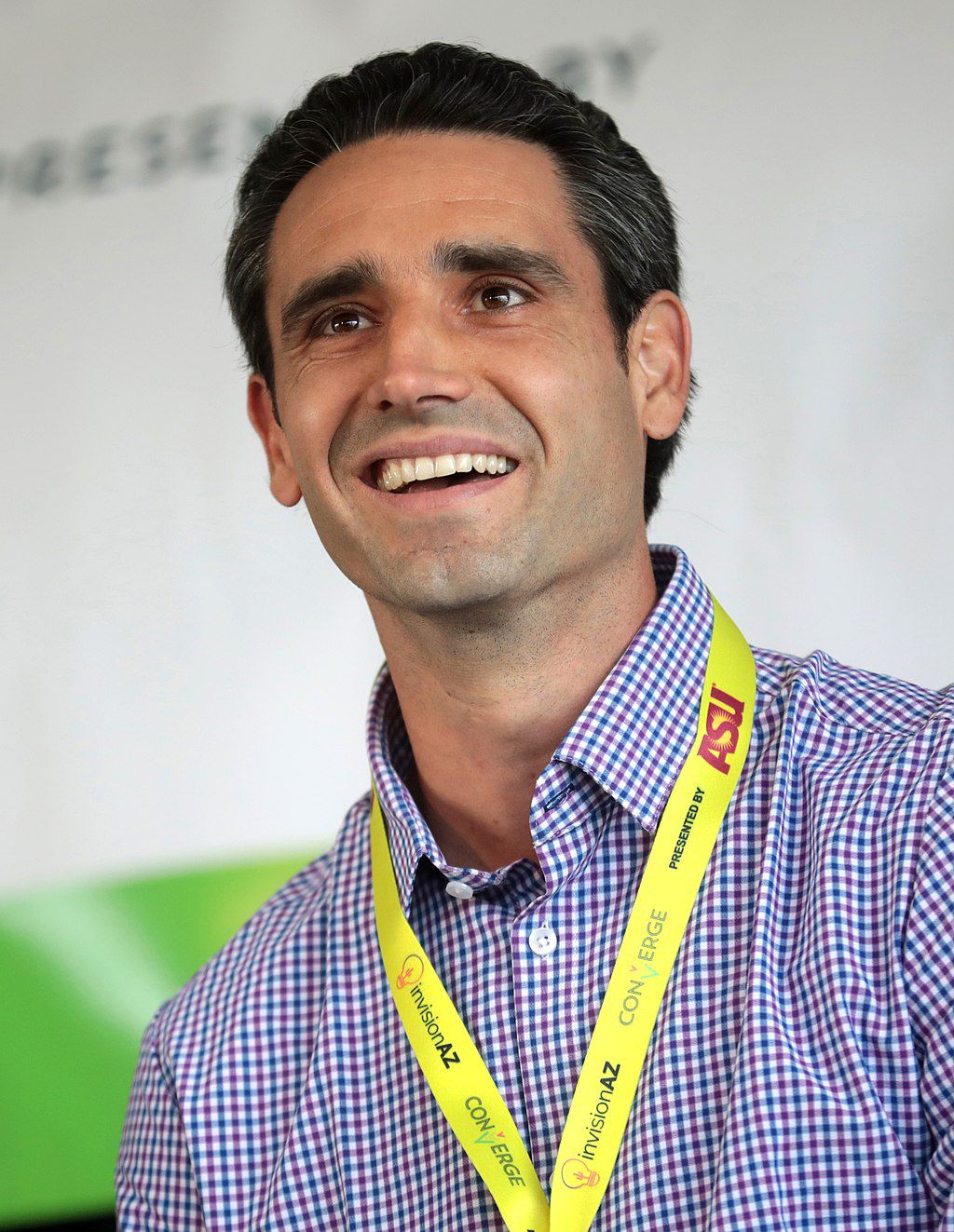 Ernest Garcia III speaking at an event in Scottsdale, Arizona.