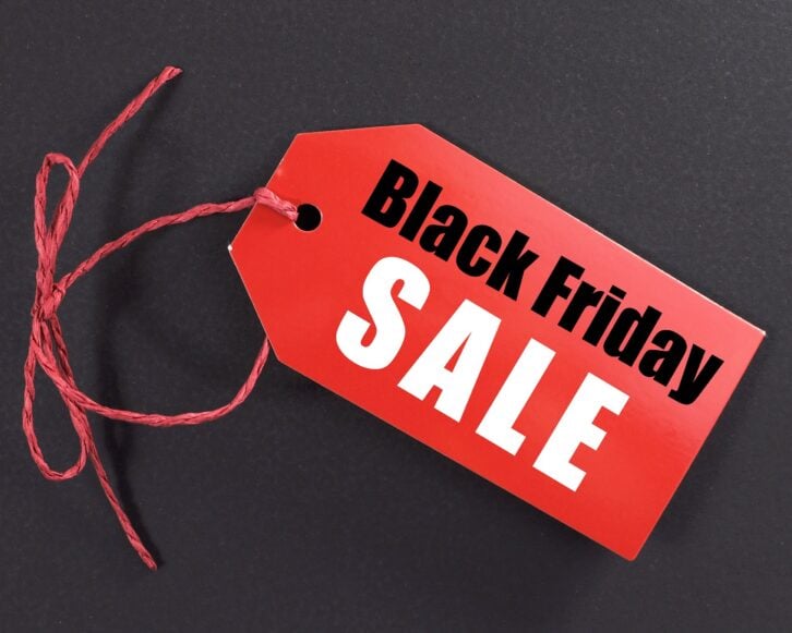 'Black Friday Sale' on red tag