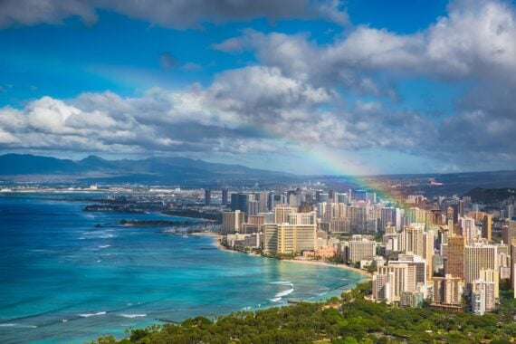 rainbow over Hawaii