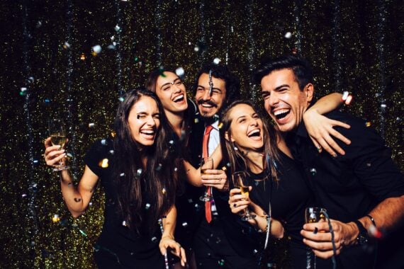 people at a New Year's Eve party