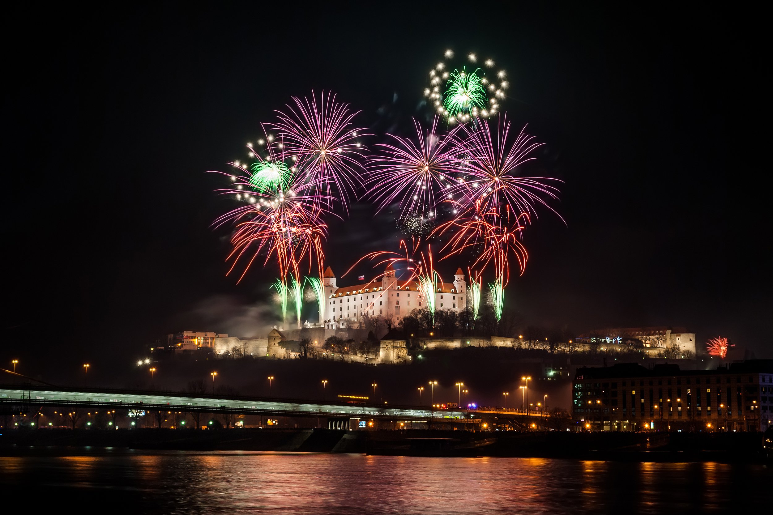 New Year's Eve in Bratislava, Slovakia