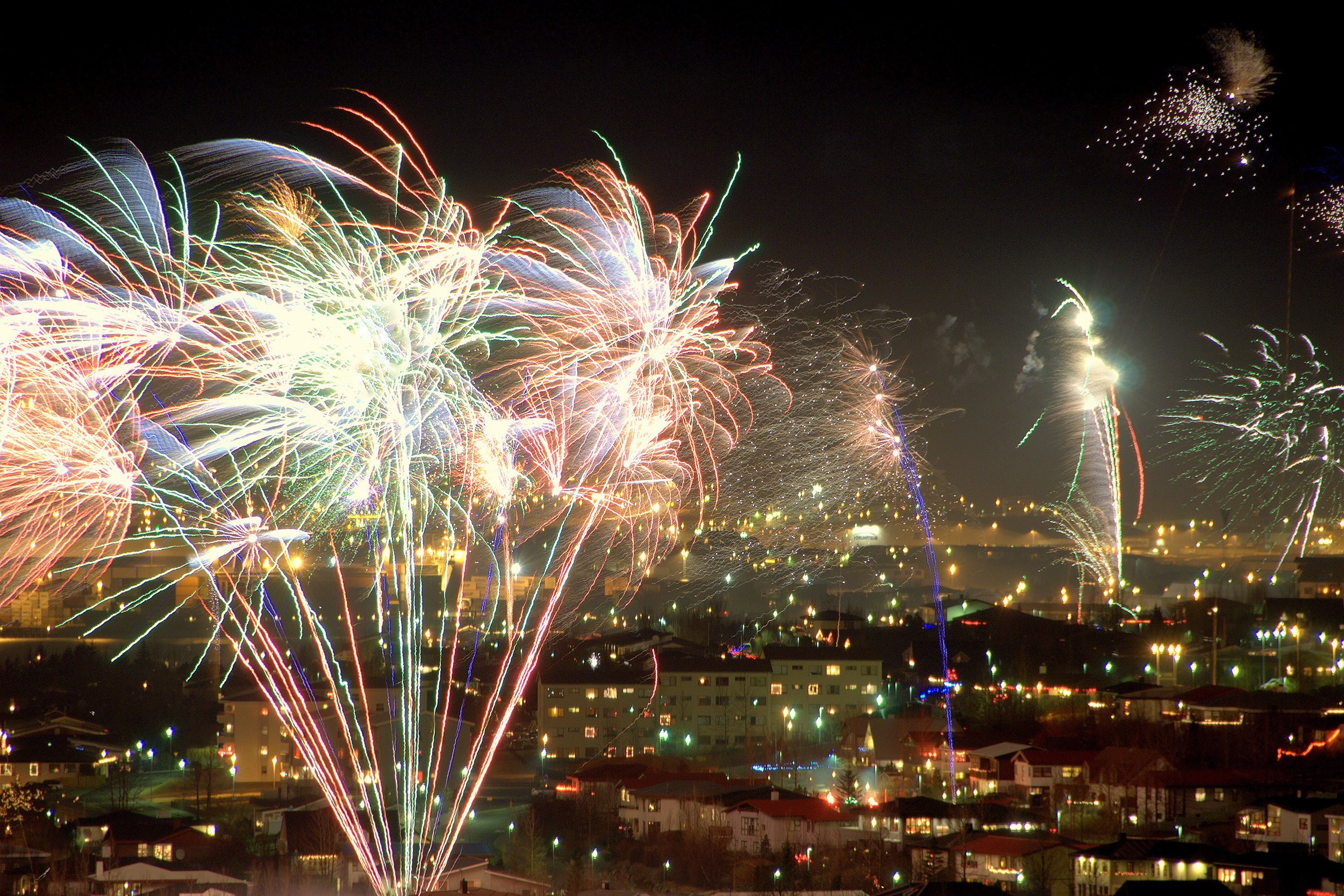 New Year's Eve in Reykjavik, Iceland