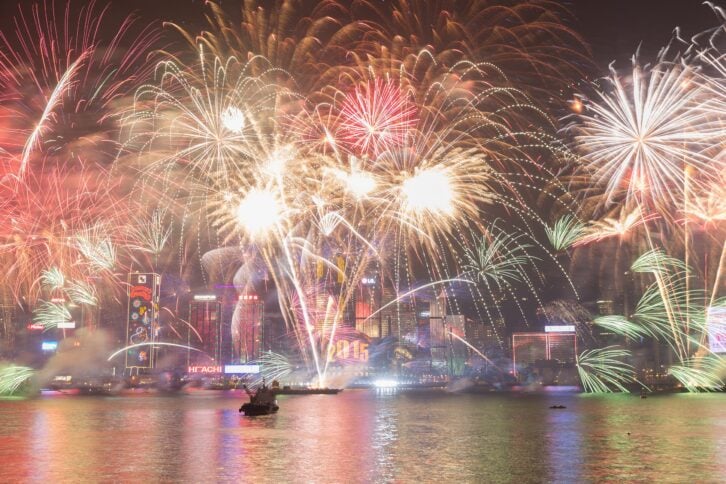 New Year's Eve in Hong Kong, China