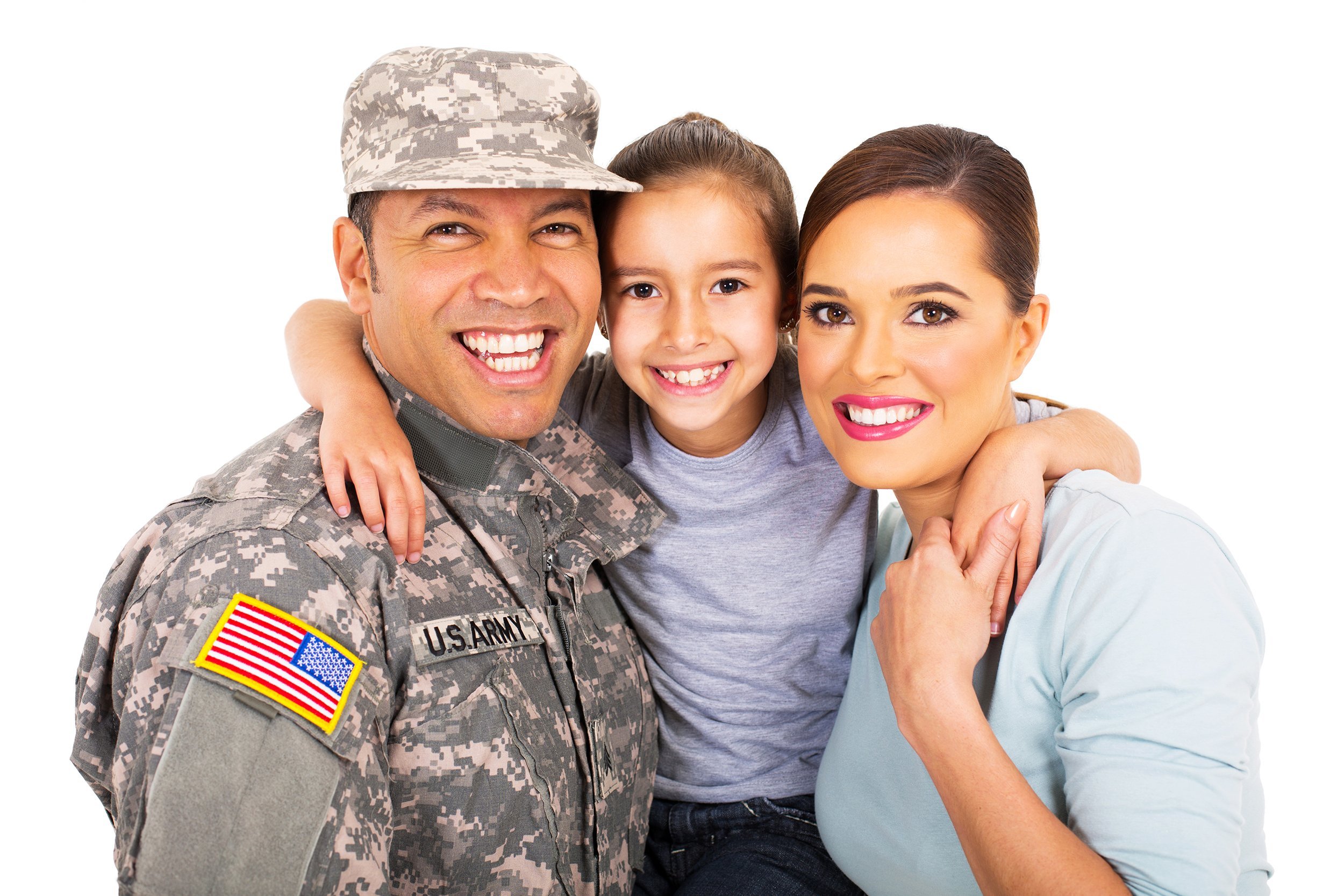 beautiful young military family