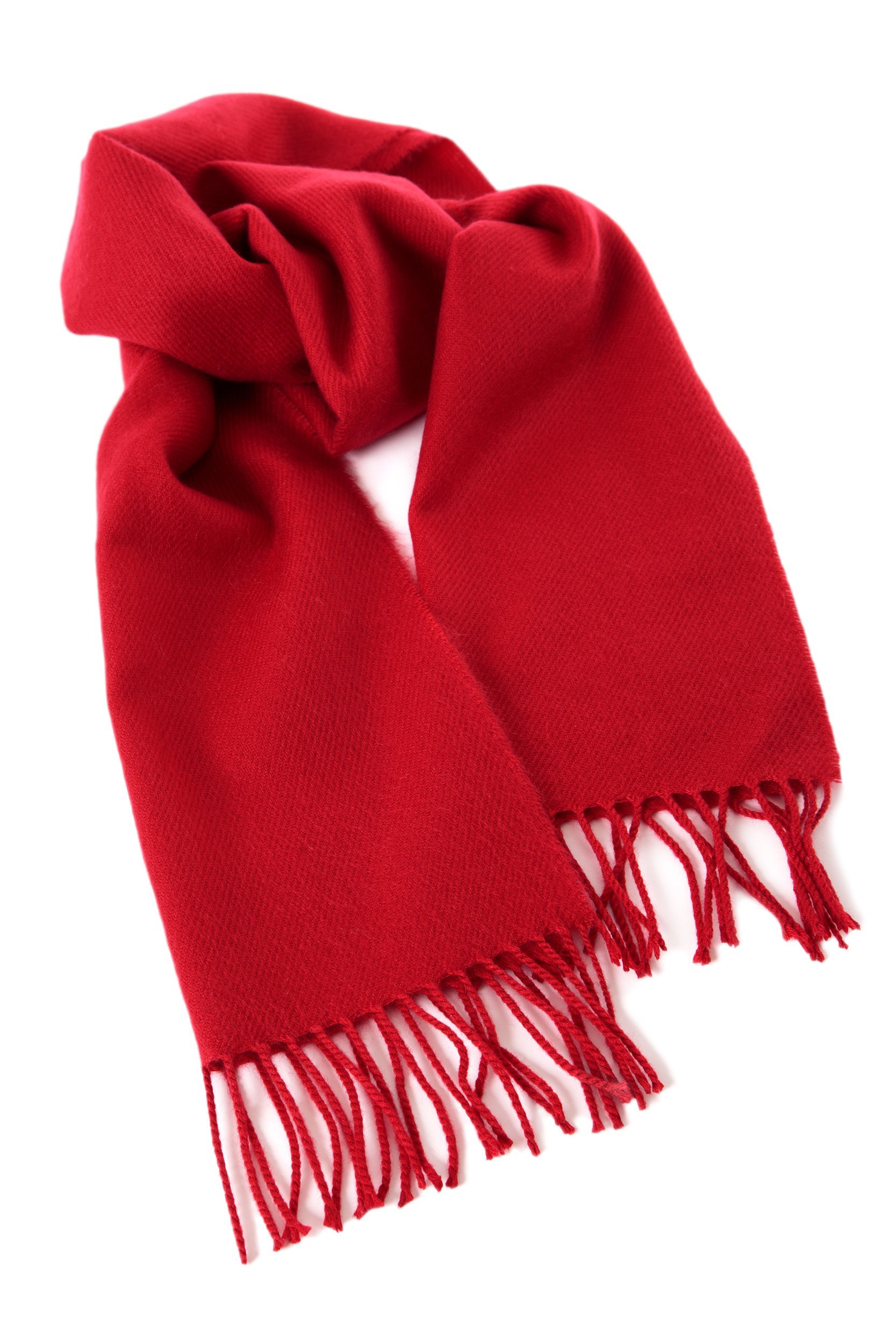 red winter scarf
