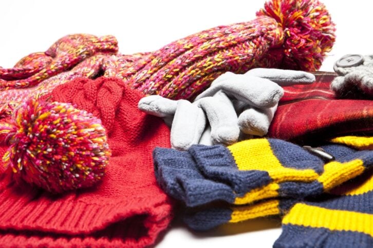 assortment of winter accessories