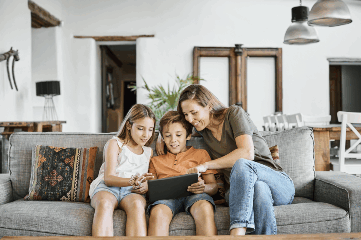 Family Playing Online Games