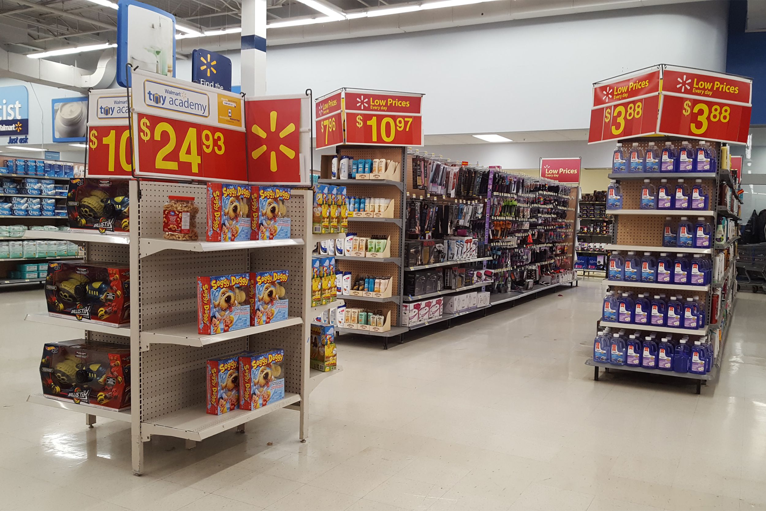 Interior of Walmart store