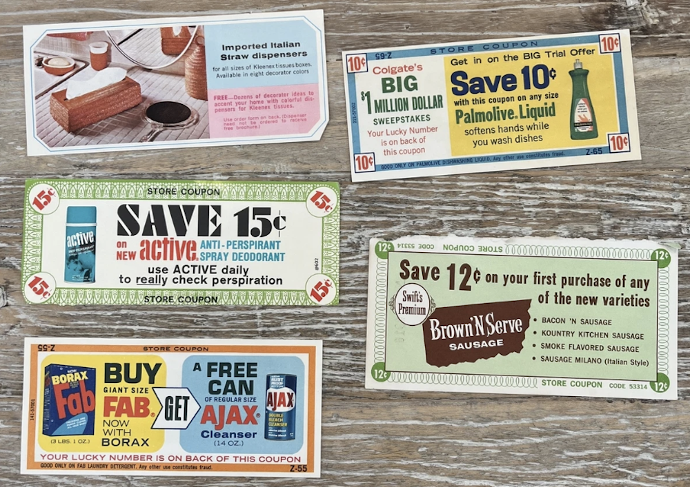 1960’s Vintage Product Coupons