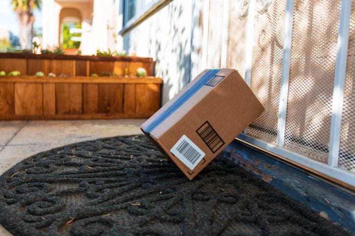 Package on a doorstep