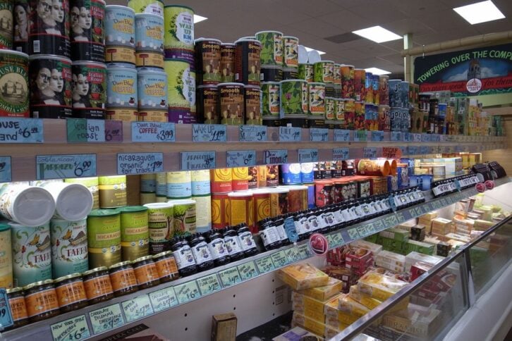 Frozen aisle at Trader Joe's